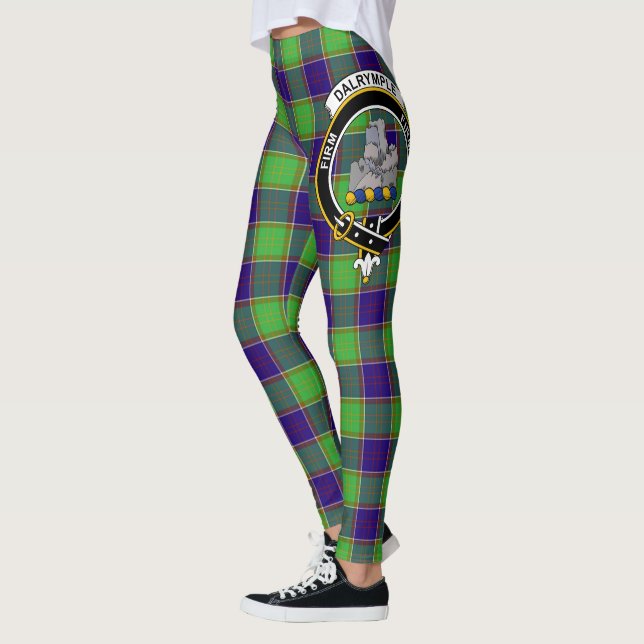 Leggings Ecosse Clan Dalrymple Crest Tartan Femmes Leging (Gauche)