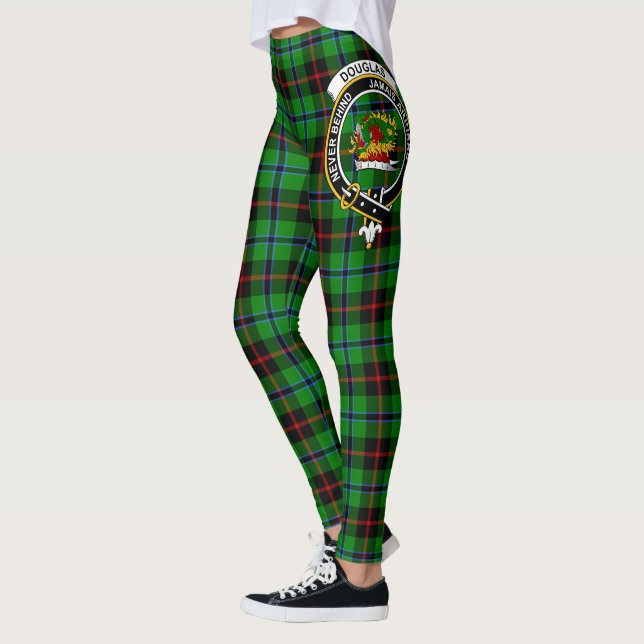 Leggings Ecosse Clan Douglas Green Crest Tartan Femmes (Gauche)