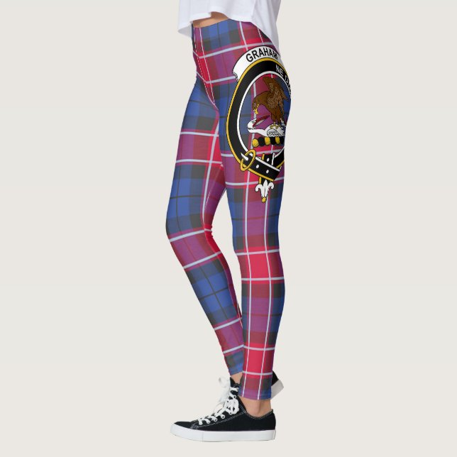 Leggings Ecosse Clan Graham De Menteith Pink Crest Tartan (Gauche)