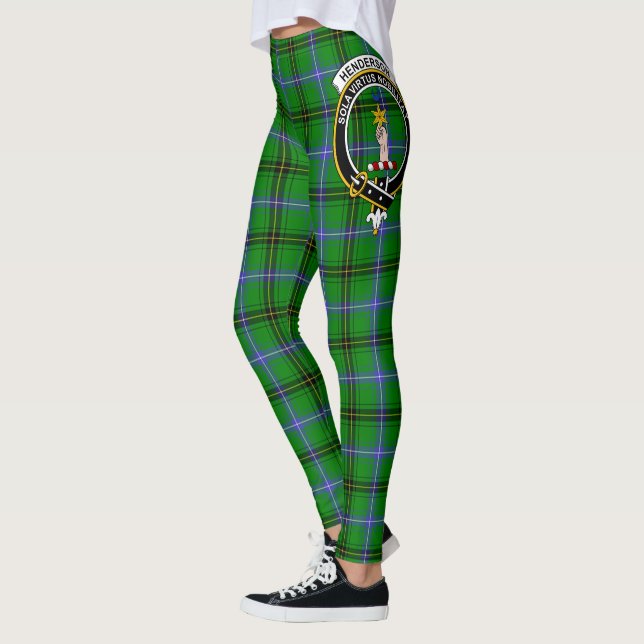 Leggings Ecosse Clan Henderson Ancienne Crête Tartan Femmes (Gauche)