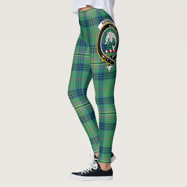 Leggings Ecosse Clan Kennedy Ancienne Crest Tartan Femmes (Gauche)