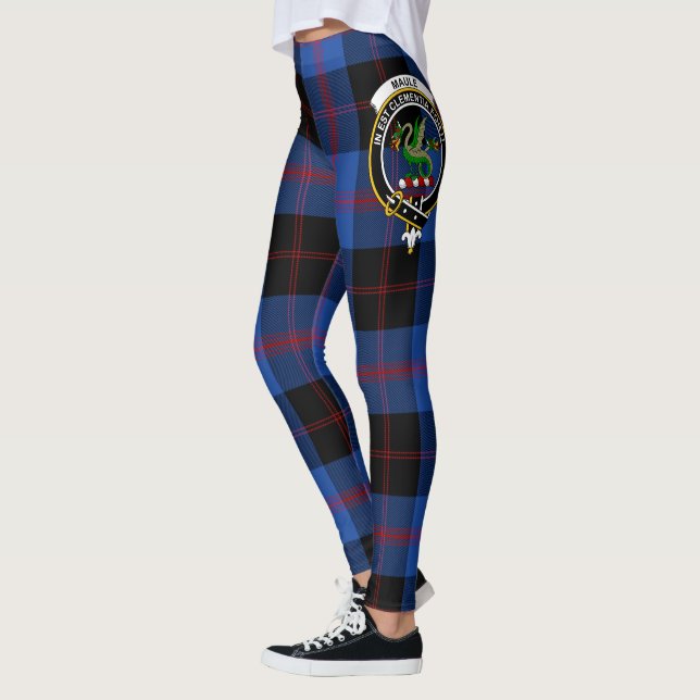 Leggings Ecosse Clan Maule Modem Crest Tartan Femmes (Gauche)