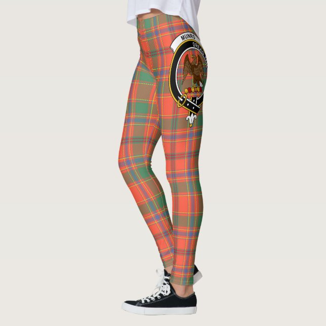 Leggings Ecosse Clan Munro Ancienne Crest Tartan Femmes (Gauche)