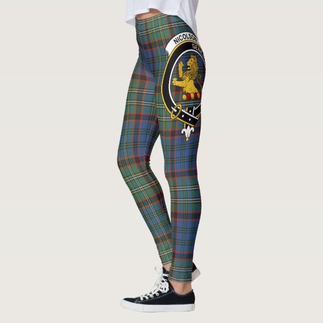 Leggings Ecosse Clan Nicolson Chasse Cimier antique Tarta (Gauche)