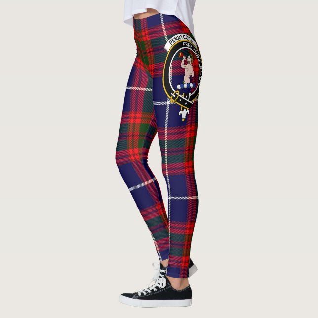 Leggings Ecosse Clan Pennycook Crest Tartan Femmes Leger (Gauche)