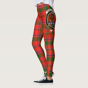Leggings Ecosse Clan Sandilands Red Crest Tartan Femmes