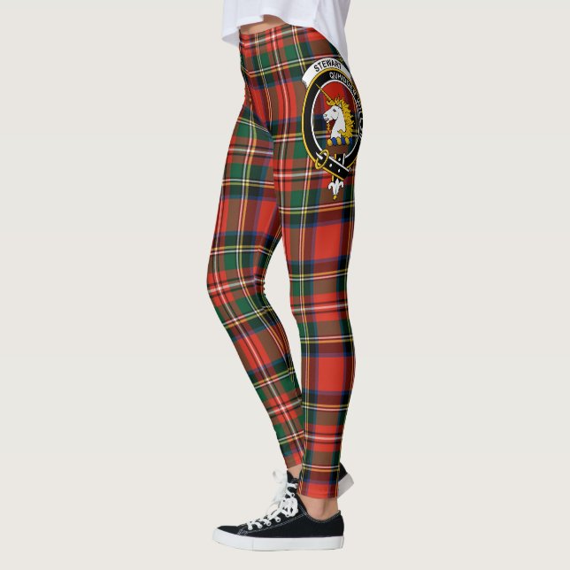 Leggings Ecosse Clan Stewart Stuart de Bute Crest Tartan  (Gauche)