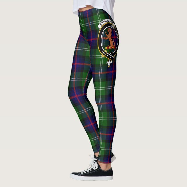 Leggings Ecosse Clan Sutherland Crest Tartan Femmes (Gauche)