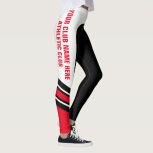 Leggings "Écrivez vos" guêtres noires/blanches/rouges