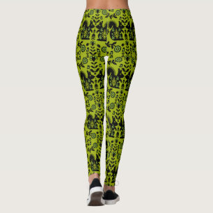 Leggings Écureuil Nordic Scandinave Folk Art