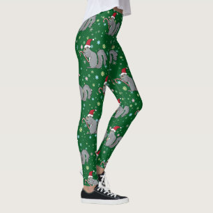 Leggings Écureuil tenant le sucre de canne et utilisant le
