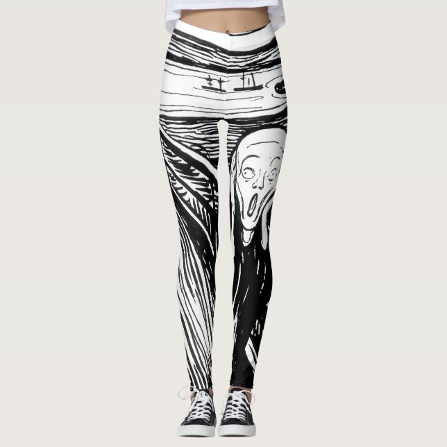 Leggings Edvard Munch - La lithographie de cri (Devant)
