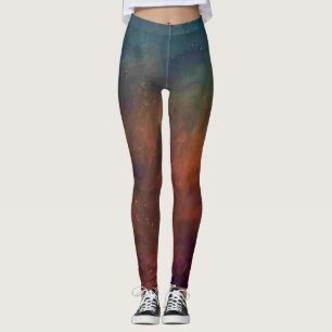 Leggings Effet de peinture de grunge coloré