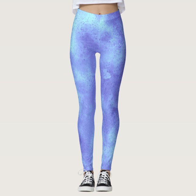 Leggings Effet nuage tempête élégant bleu (Devant)