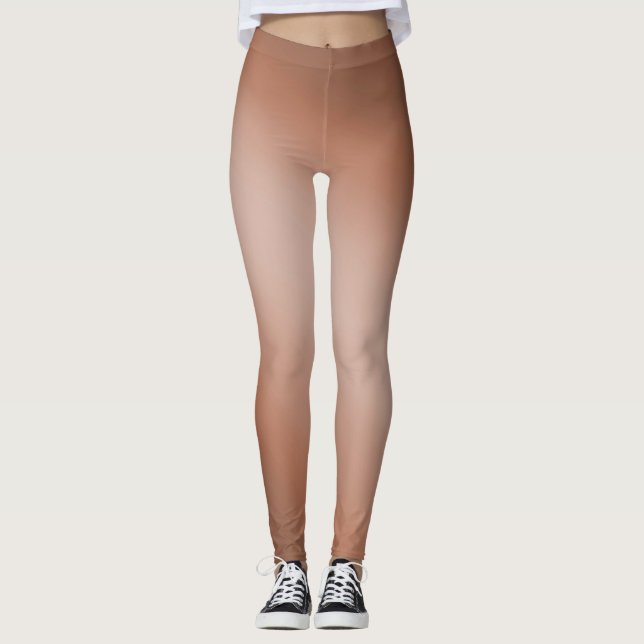 Leggings Effet ombré au clair de lune marron (Devant)
