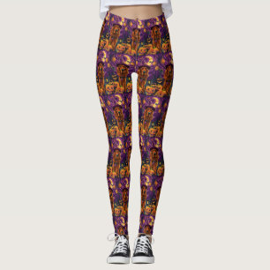 Leggings Éffrayant Irish Red Setter Citrouille de sorcière