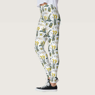 Leggings Éffrayant vibe coloré symboles halloween motif