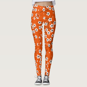 Leggings Élégance asiatique : Rouge Floral sans fil impress