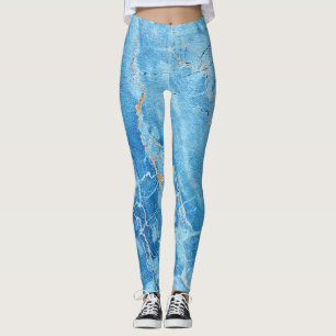 Leggings Élégance du marbre : Surface texturée naturelle.