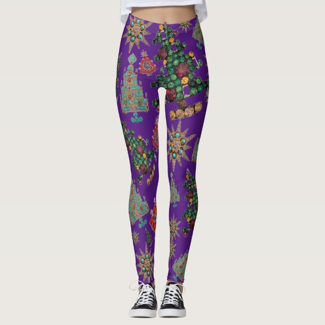 Leggings Élégant bijou de Noël (Devant)