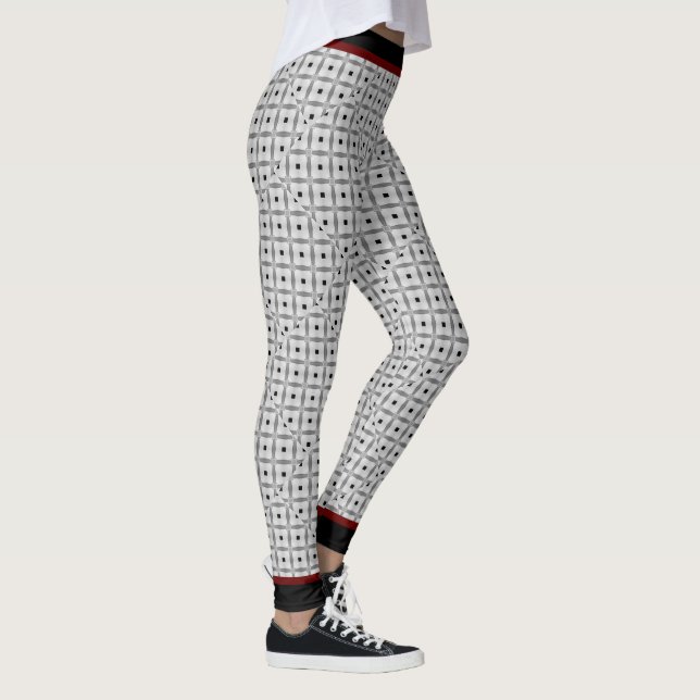 Leggings Elegant Black Gray Geometric (Droite)