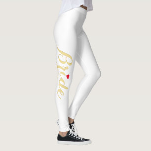 Leggings Élégant Chic Gold Bride Mariage Bachelorette Party