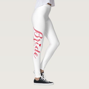 Leggings Élégant Chic Pink Bride Mariage Bachelorette Party