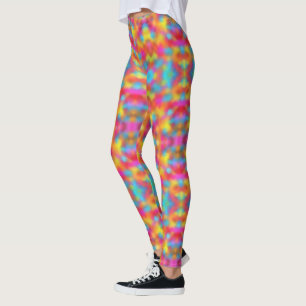 Leggings Elégant coloré rose rouge bleu vert jaune