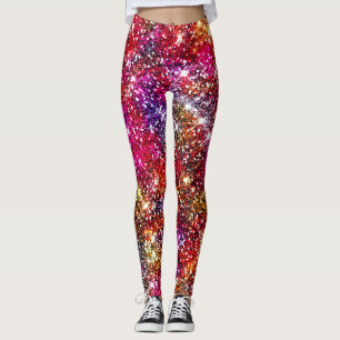 Leggings Élégant couleur fausse Parties scintillant monogra