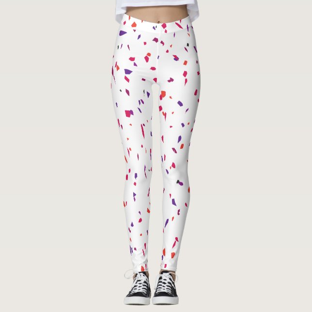 Leggings Élégant été rose Terrazo (Devant)