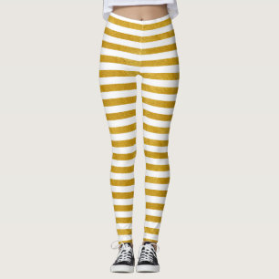 Leggings Elegant Gold Stripe - Personnalisation de votre co