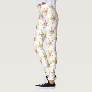 Leggings Élégant mignon jolie parties scintillant d'or flor