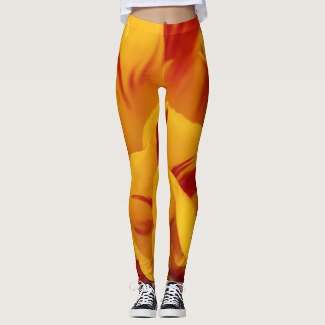 Leggings Élégant Monsella Tulip en or rouge à deux tons (Devant)