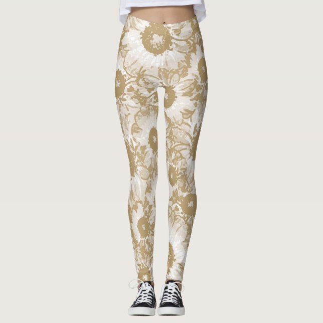 Leggings Élégant Motif botanique (Devant)