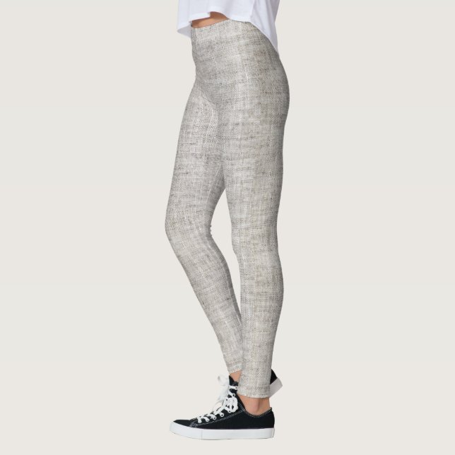 Leggings Élégant Motif Burlap (Gauche)