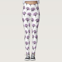 Élégant Motif de feuille de ginkgo violet à main