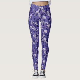 Leggings Élégant Motif pourpre