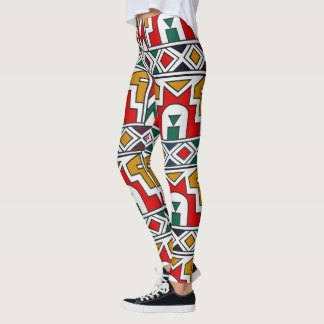 Leggings Élégant Sport Décontracté Afrocentrique Haute Tail