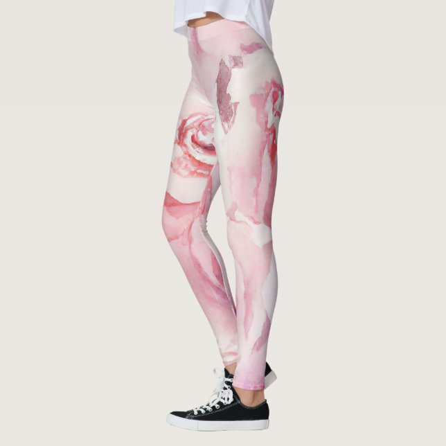 Leggings Elégante couleur rose flush Script (Gauche)
