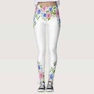 Leggings Elégante décoration florale motif