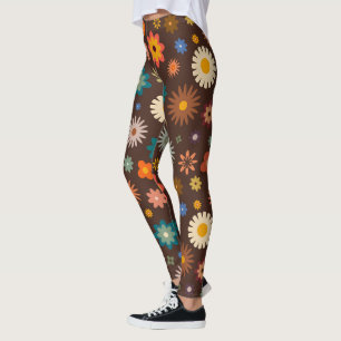 Leggings Elégante Floral Spring Watercolor Fleurs Femmes