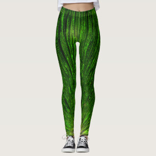 Leggings élégante forêt tropicale abstraite feuille de palm