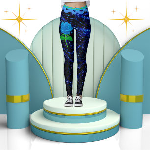 Leggings Elégante Parties scintillant de la marine Blue Spa