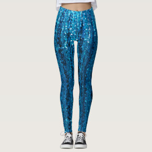 Leggings Elégante Parties scintillant moderne chic bleu Spa