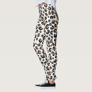 Leggings Elégante Parties scintillant or Poster de animal 