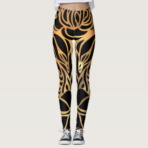 Leggings Elégante Parties scintillant or Zebra Poster de an