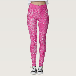 Leggings Élégante texture de marbre rose abstrait moderne