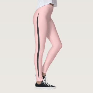 Leggings Élégants rayés de côté Artsy de brosse rougis