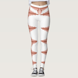 Leggings Éléments Art déco dans une palette d'or rose