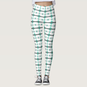 Leggings Éléments Art déco en vert clair